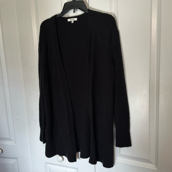 Madewell black merino wool, alpaca blend long cardigan sweater,soft, small - Picture 1 of 6